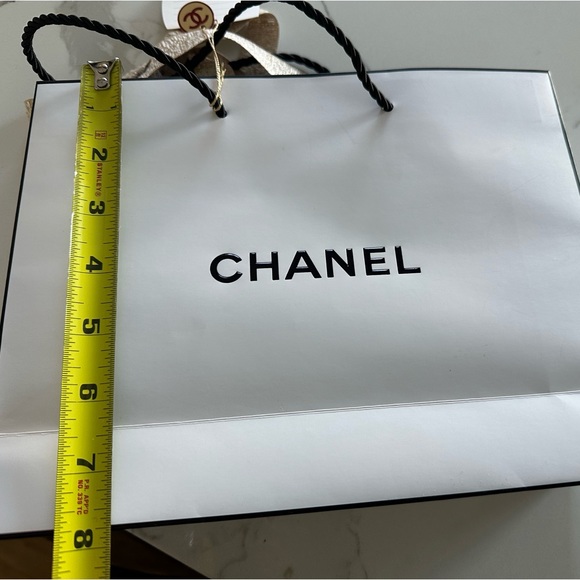 Like New Size Small Chanel Signature Paper Shopping Bag/Tote 10” X 8” X 3” - Picture 3 of 8